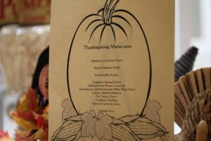 Spilsbury Thanksgiving Menu