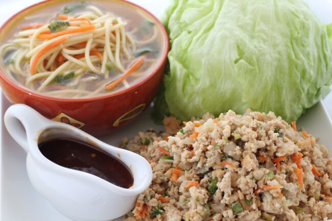 Chicken Lettuce Wraps in The Organized Cook Weekly Meal Plan System