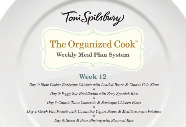 The Organized Cook Weekly Meal Plan System Family Favorites #12