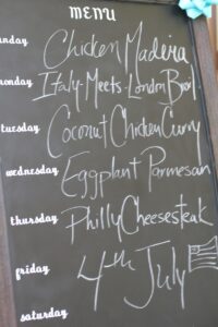 DIY chalkboard menu from Toni Spilsbury The Organized Cook