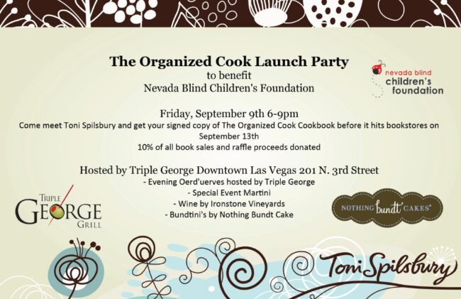 The Organized Cook Launch Party to benefit Nevada Blind Children's Foundation