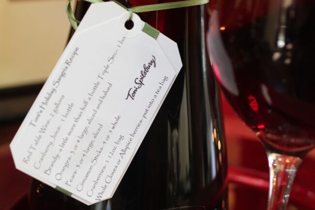 homemade holiday sangria recipe from Toni Spilsbury The Organized Cook