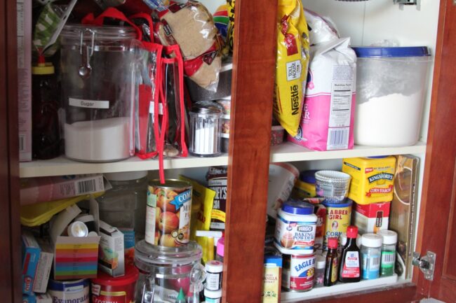 Reorganizing The Pantry Baking Cupboard